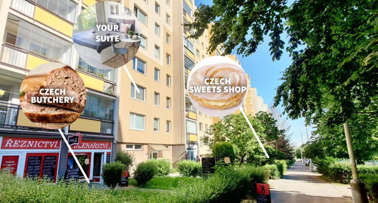 King Size Sunny 19 Minutes To Center Apartment Prag